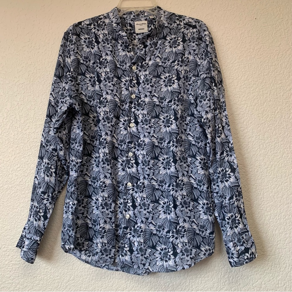 Baird McNutt Murano Linen Long Sleeve  Button Front Shirt Size Medium